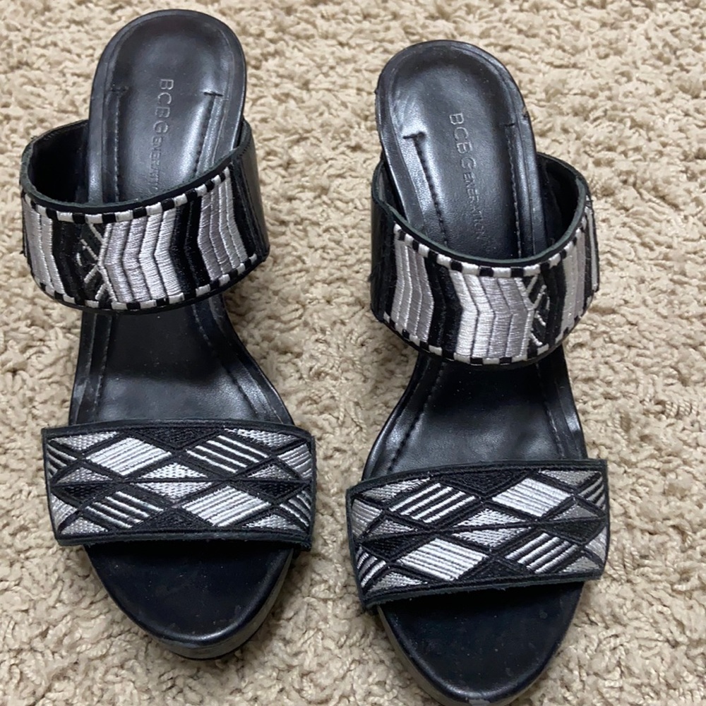 BCBG grey and black and adorable. Too many shoes.